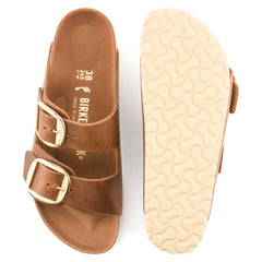 Birkenstock Cognac  sandal slip-in 1011073 Arizona Big Buckle Oiled Leather