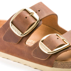 Birkenstock Cognac  sandal slip-in 1011073 Arizona Big Buckle Oiled Leather