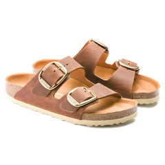 Birkenstock Cognac  sandal slip-in 1011073 Arizona Big Buckle Oiled Leather