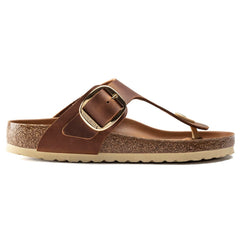 Birkenstock Brun damesandal slip-in 1018745  Gizeh Big Buckle.