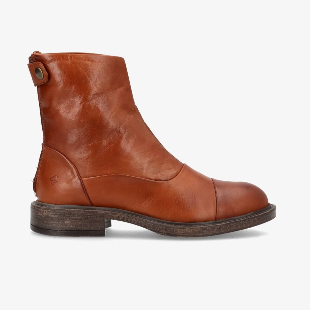 Shoedesign Copenhagen cognac kort damestøvle DAHLIA S212-1006