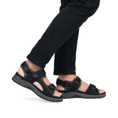 Rieker Sort herresandal 26951-00