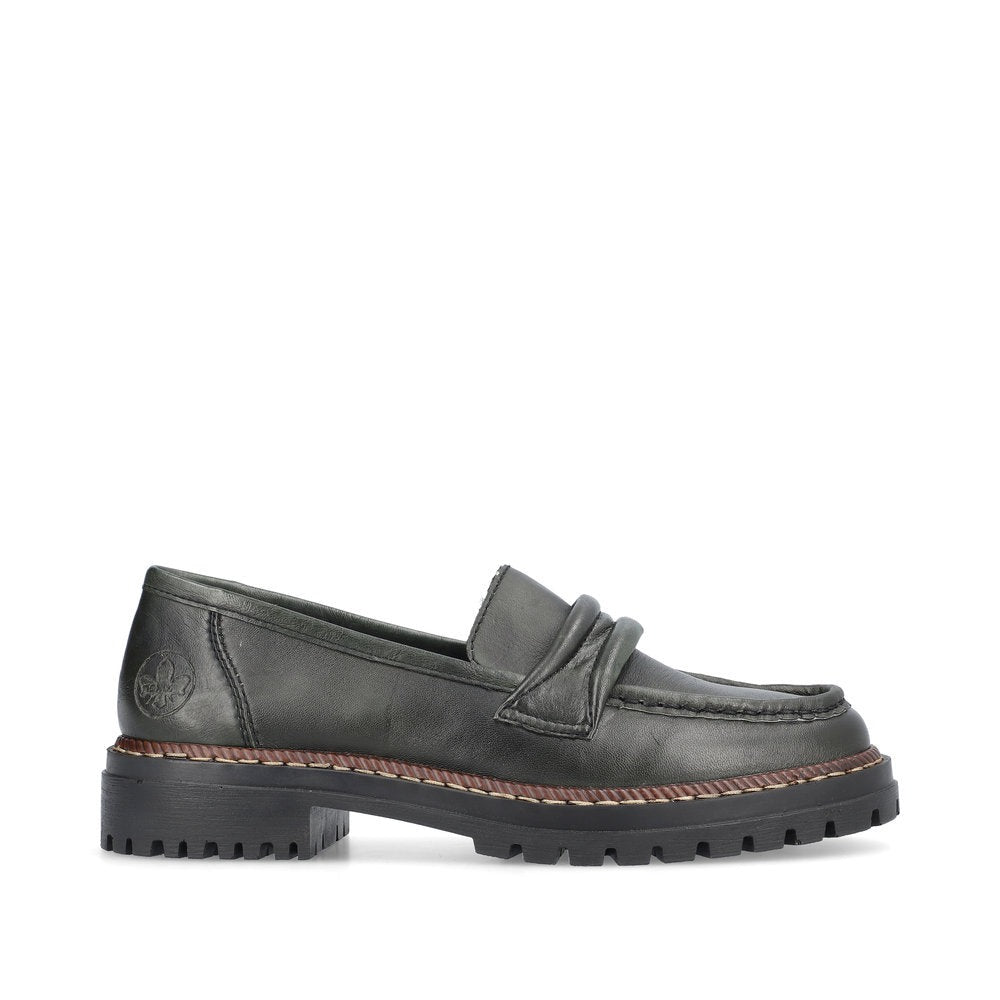 Rieker Grøn loafers damesko 52050-55