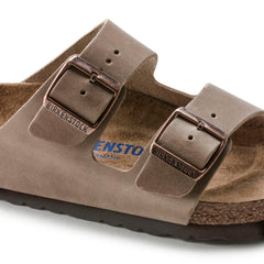 Birkenstock Tobacco Brown damesandal slip-in 552813 Arizona blød fodseng Oiled Leather smal