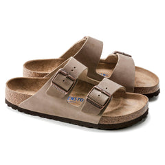 Birkenstock Tobacco Brown damesandal slip-in 552813 Arizona blød fodseng Oiled Leather smal