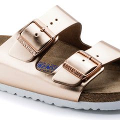 Metallic Copper damesandal slip-in fra Birkenstock 952093 blød fodseng smal