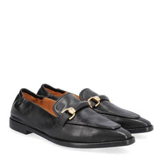 Billi Bi Sort loafers i sort glat skind A5510