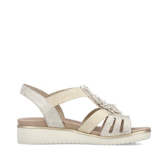 Rieker Beige damesandal med hæl V3788-60