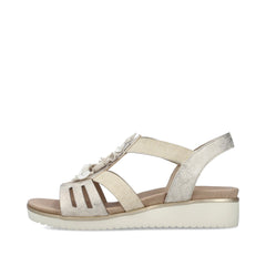 Rieker Beige damesandal med hæl V3788-60