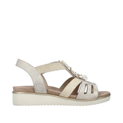 Rieker Beige damesandal med hæl V3788-60