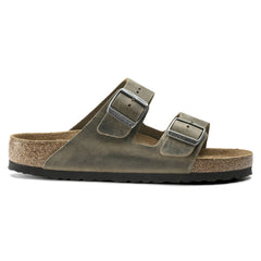 Birkenstock faded khaki sandal slip-in 1019377 Arizona blød fodseng Oiled Leather