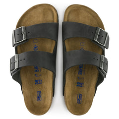 Birkenstock Sort sandal slip-in 0752483 Arizona blød fodseng Oiled Leather