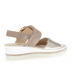 Gabor Beige damesandal med lav hæl 84645