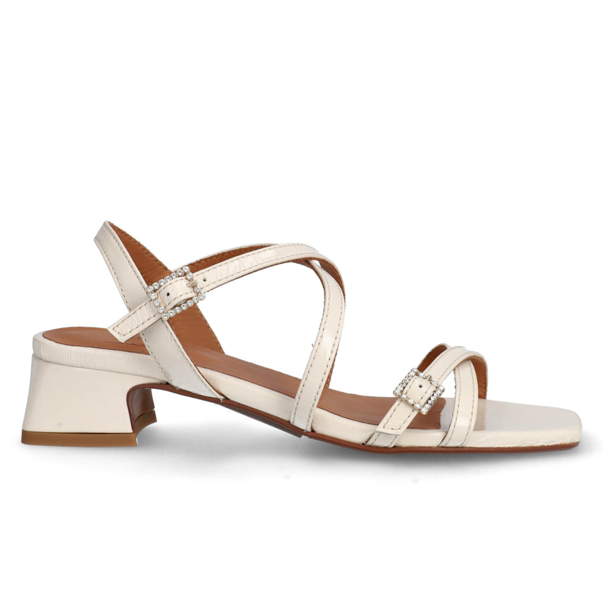 Billi Bi Beige damesandal med hæl A4242-263